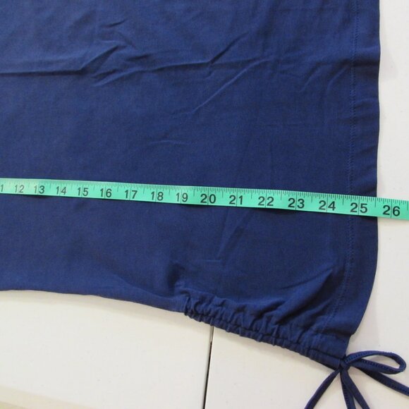 J Jill Blue Cotton Tank Top w/ Side Ties Size Small - Picture 13 of 13